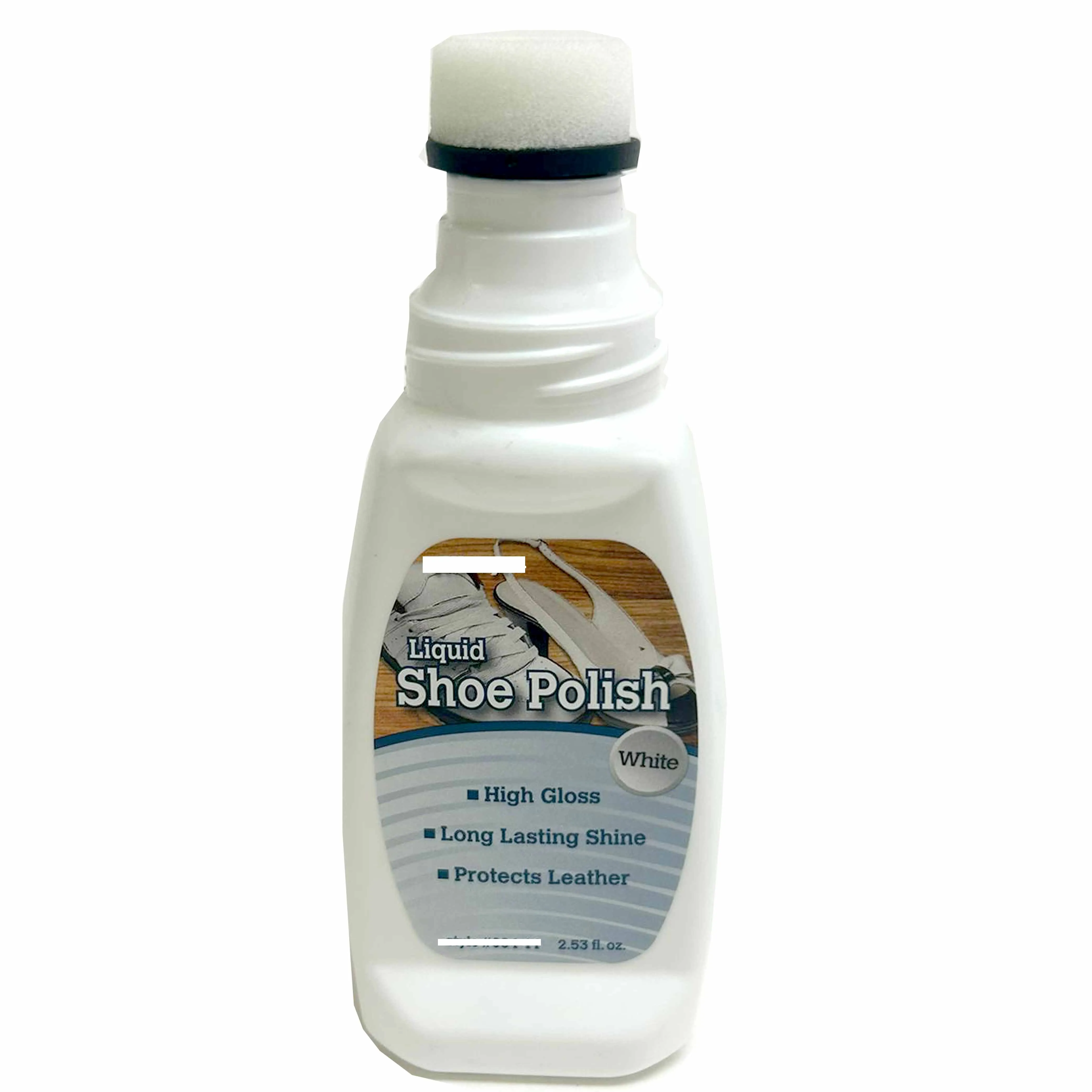 2 Instant Shine White Liquid Shoe Polish High Gloss Foam Sponge Leather Boots