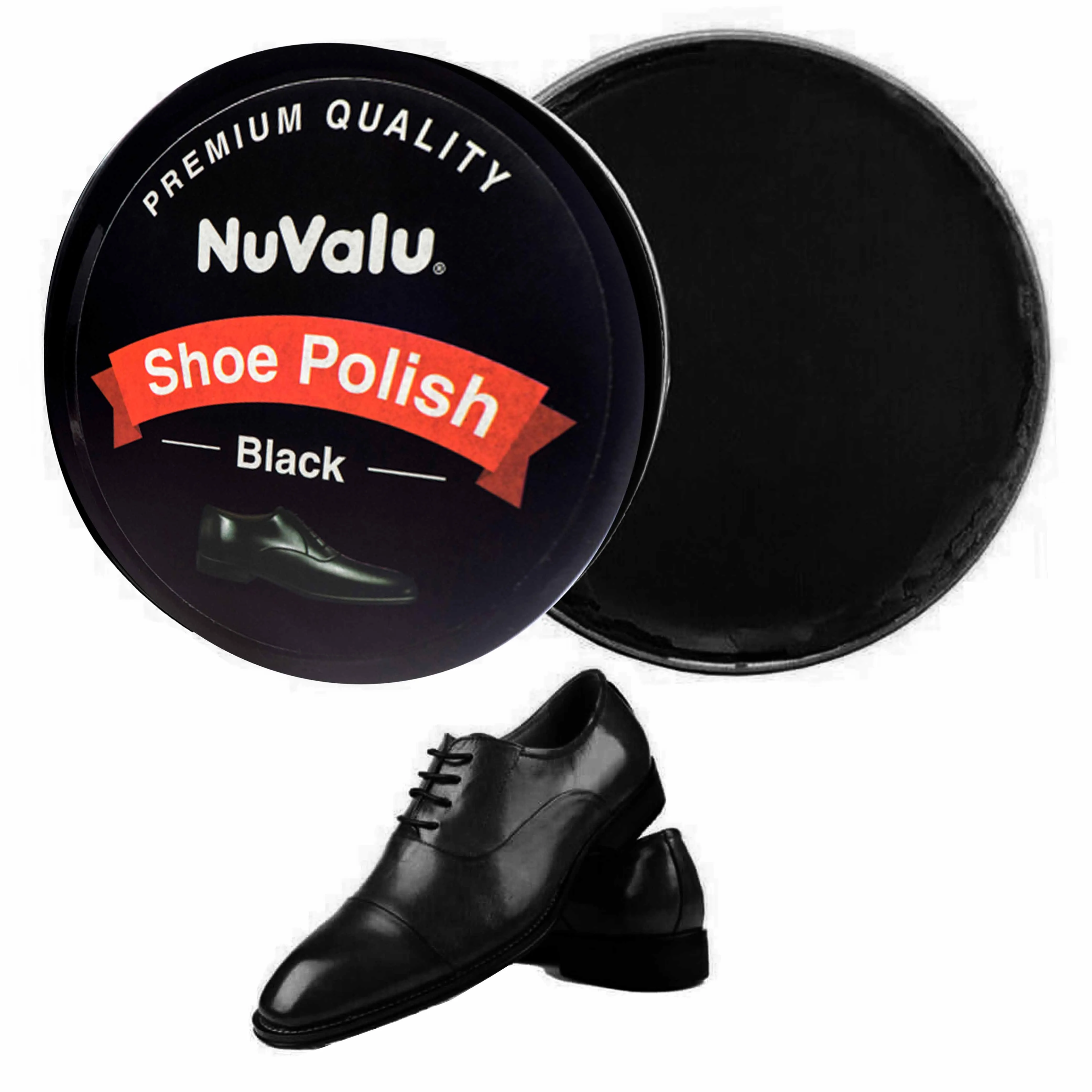 4 Pack Premium Shoe Polish Protects Shines Leather Boots Shoes Wax Paste Black