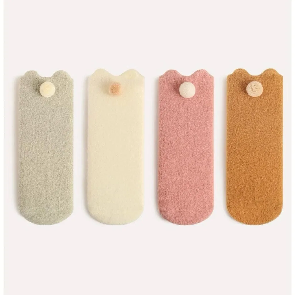 Ailsa Winter Plush Baby Anti-Slip Socks [Set of 4]