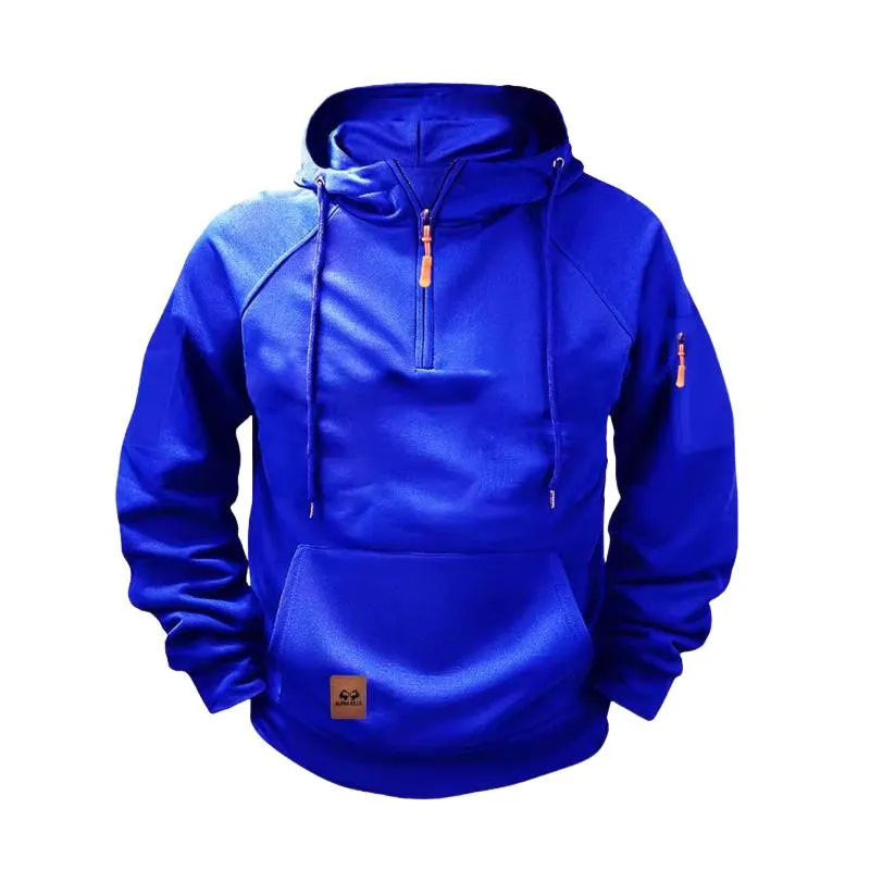 BACKWOODS | Men's Solid Zip-Up Hoodie Raglan Sleeve Sweatshirt