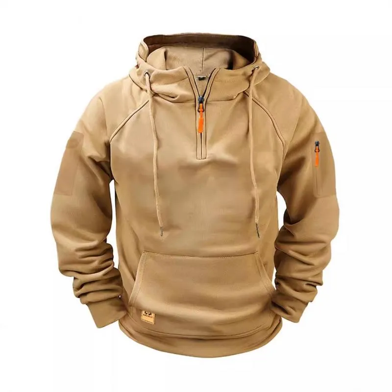 BACKWOODS | Men's Solid Zip-Up Hoodie Raglan Sleeve Sweatshirt
