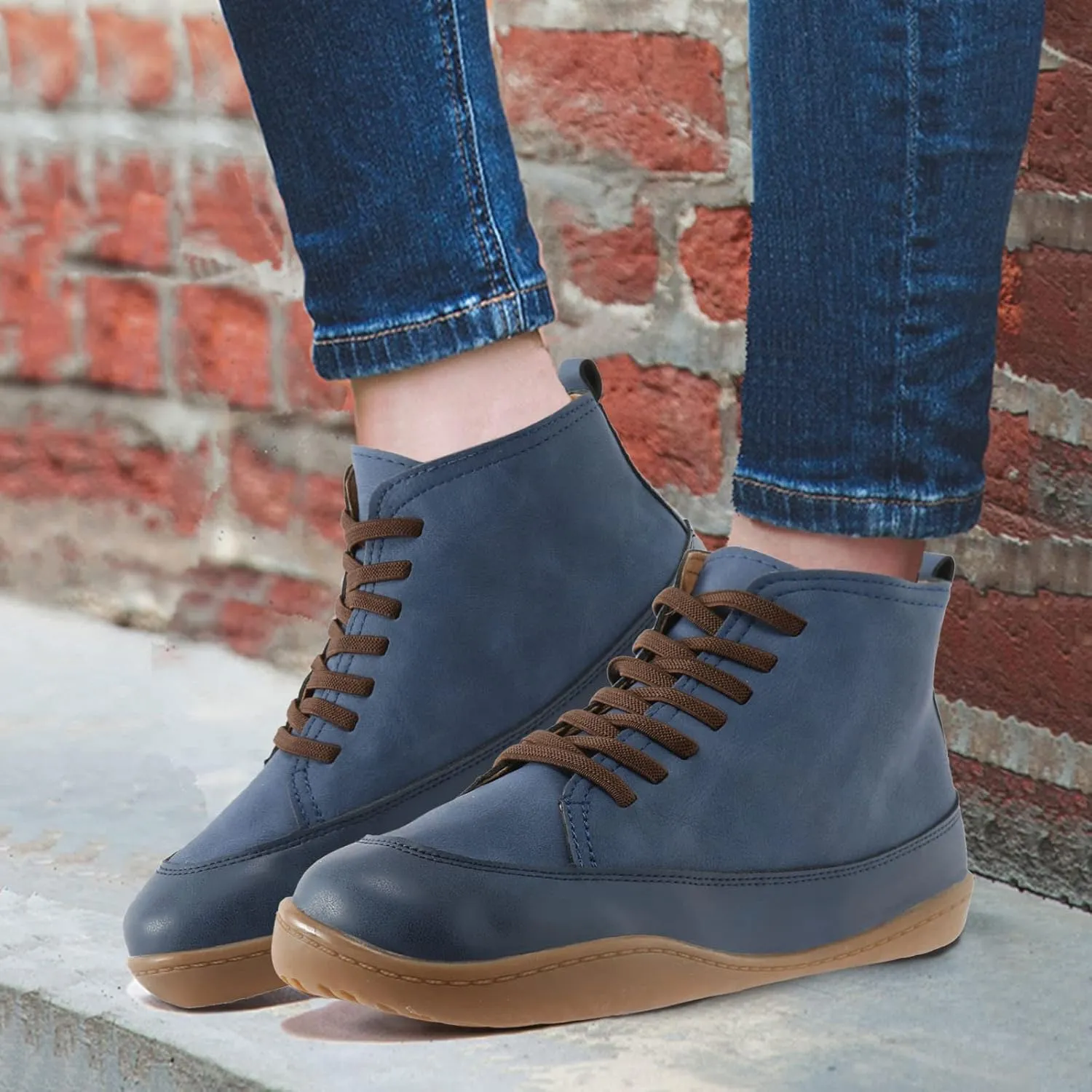 Booties for Women Ankle Womens Wide Booties Womans Ankle Boots Mens Hiking Boot Keep Warm Flat Bottom Chunky Block Heel Side Zipper Pointd Toe