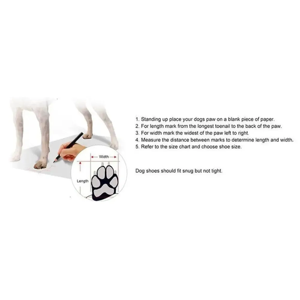 Breathable Reflective Rugged Skid-proof Rubber Soles Paw Protector Dog Shoes