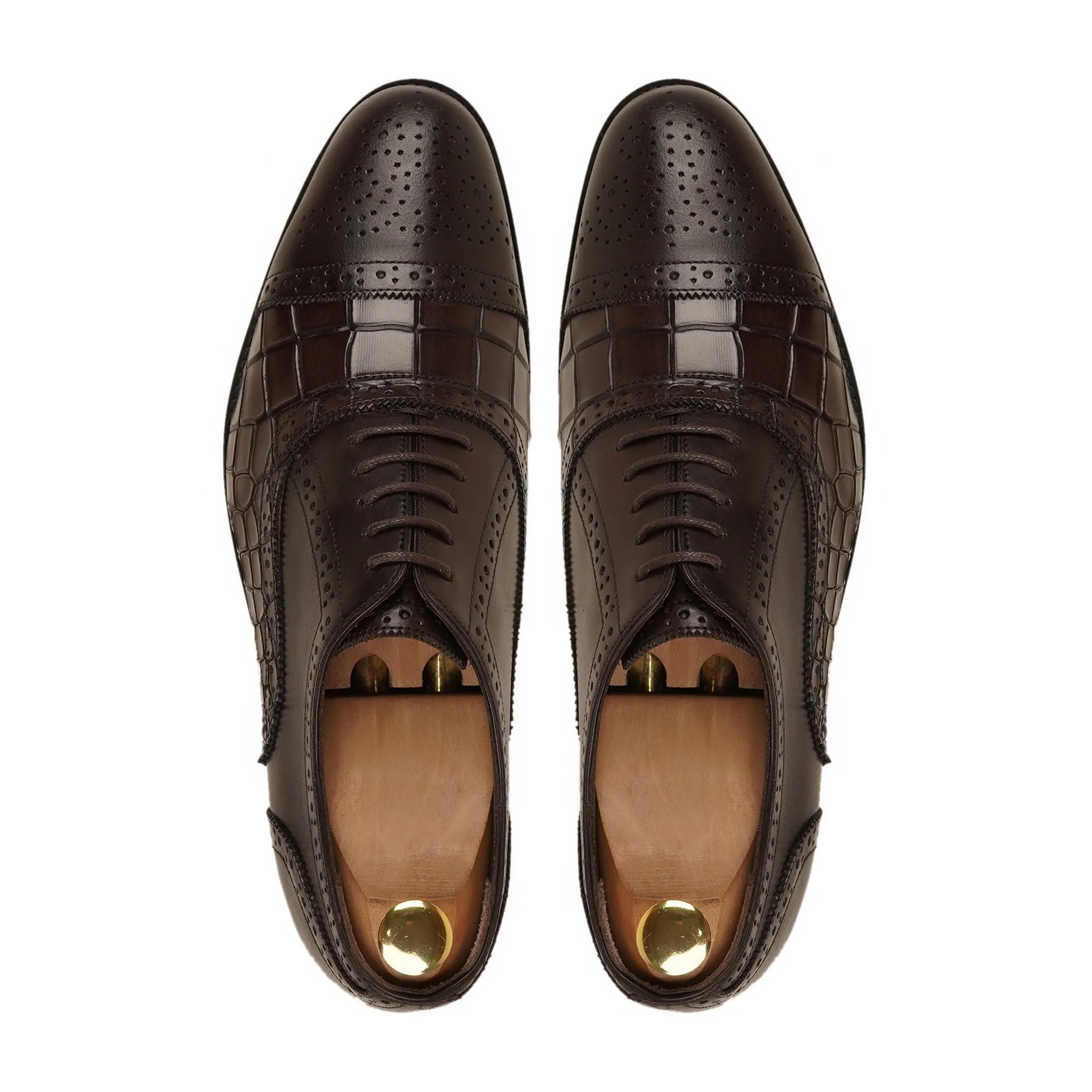 Diest - Men's Dark Brown Calf Leather Oxford Shoe