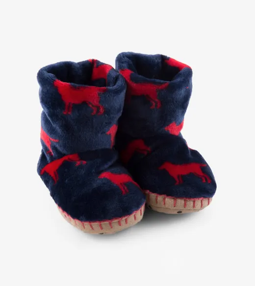 Hatley Red Labs Fleece Slipper