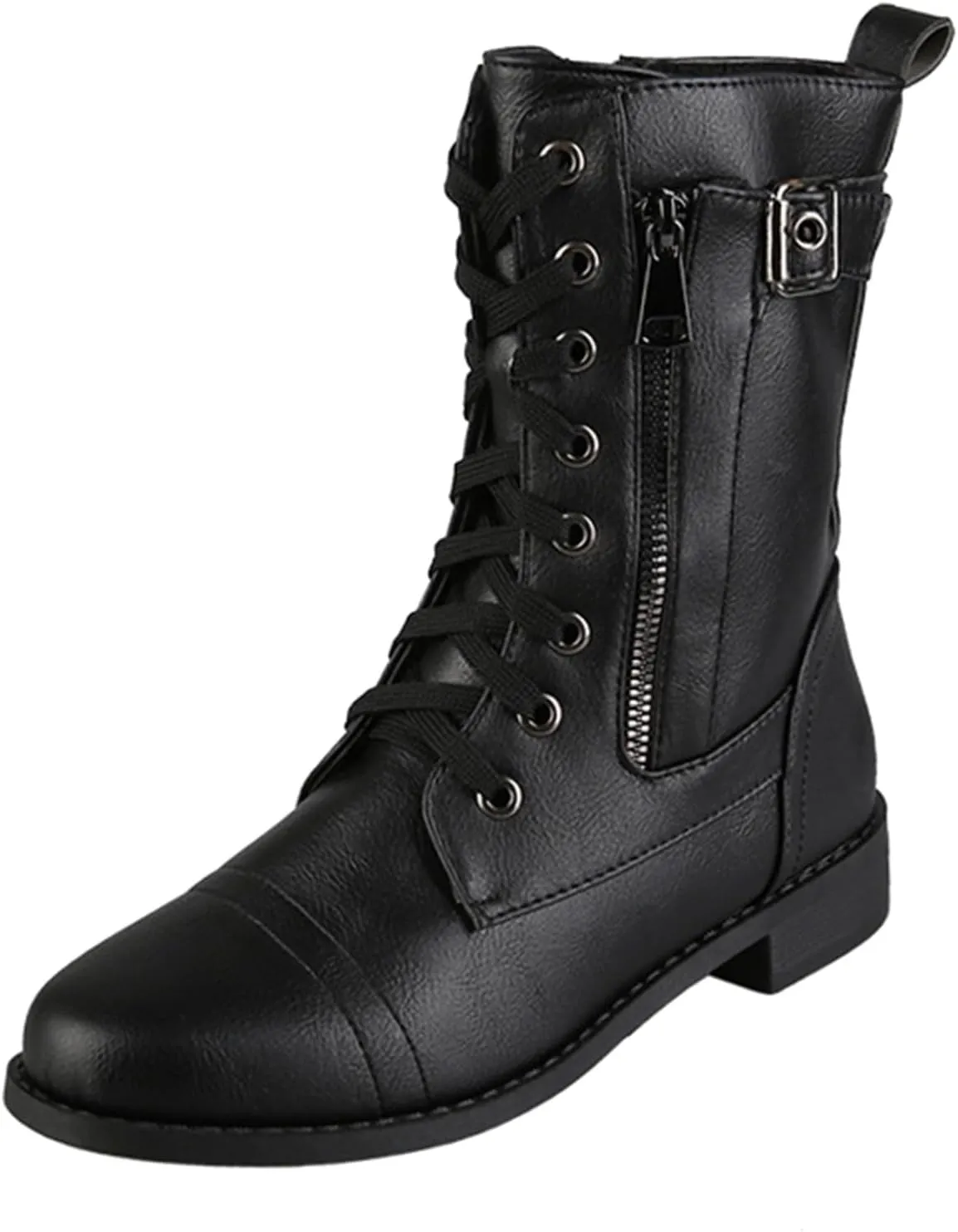 Hiking Boots Women Ankle Black Booties Low Heel Comfortable Boots for Men Bootie Heels for Women Round Toe Flat Heel Closed Toe Wide Fit Available