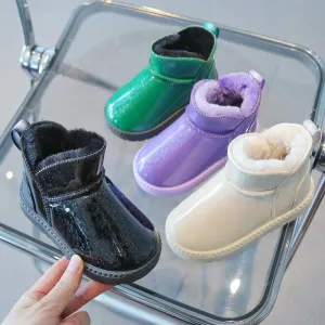 Jelly Glossy Winter Fur Boots