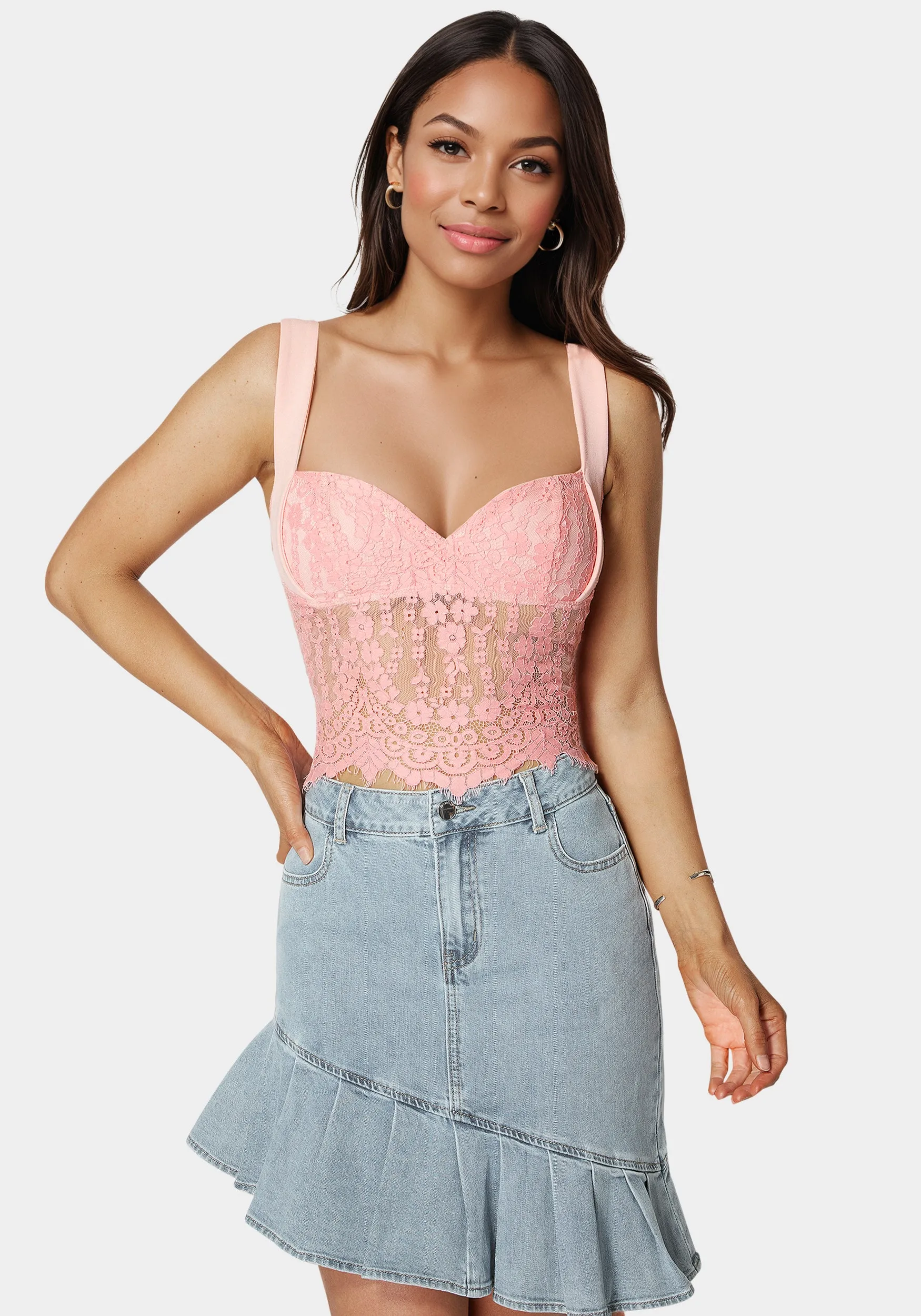 Lace Sweetheart Top