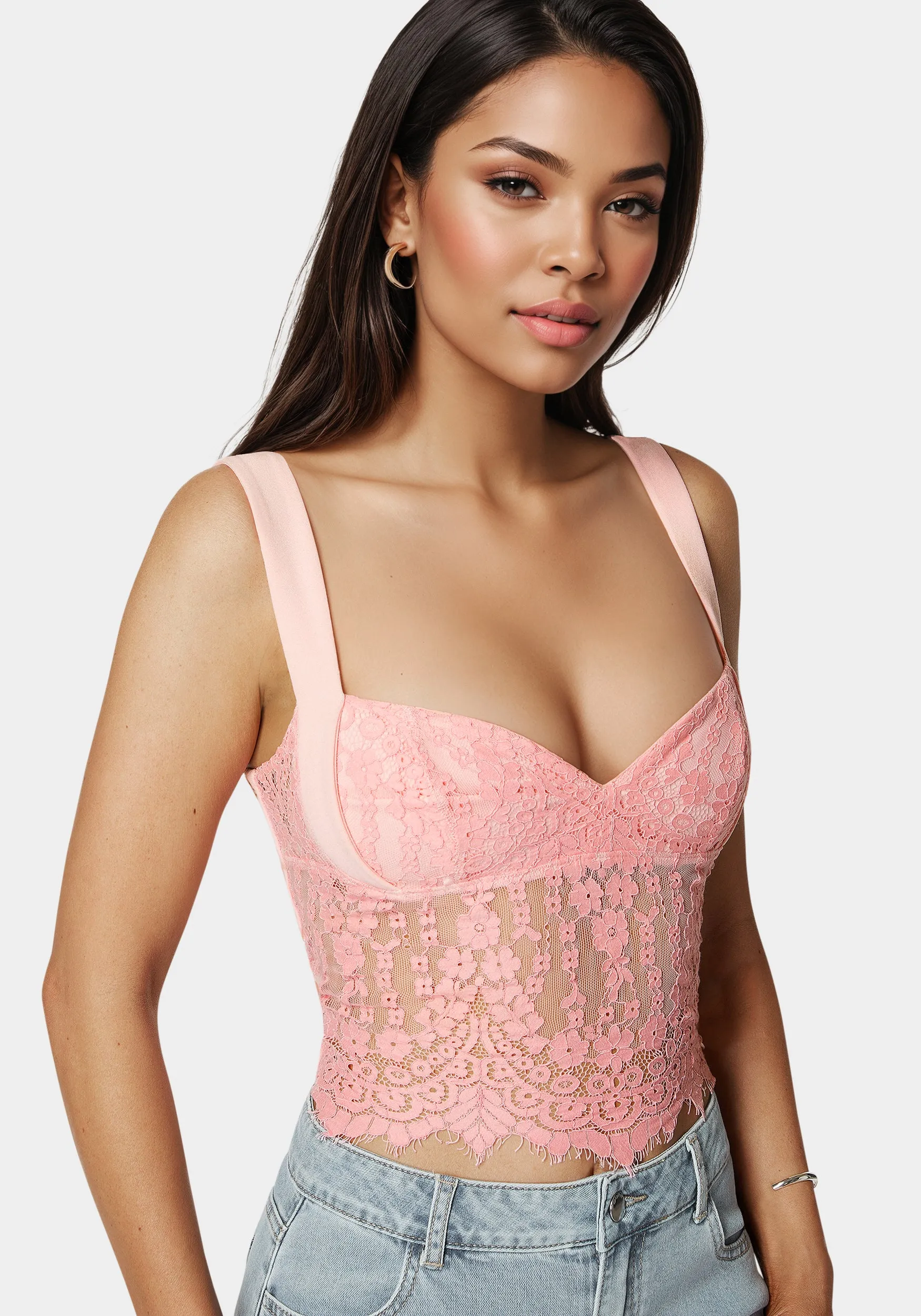Lace Sweetheart Top