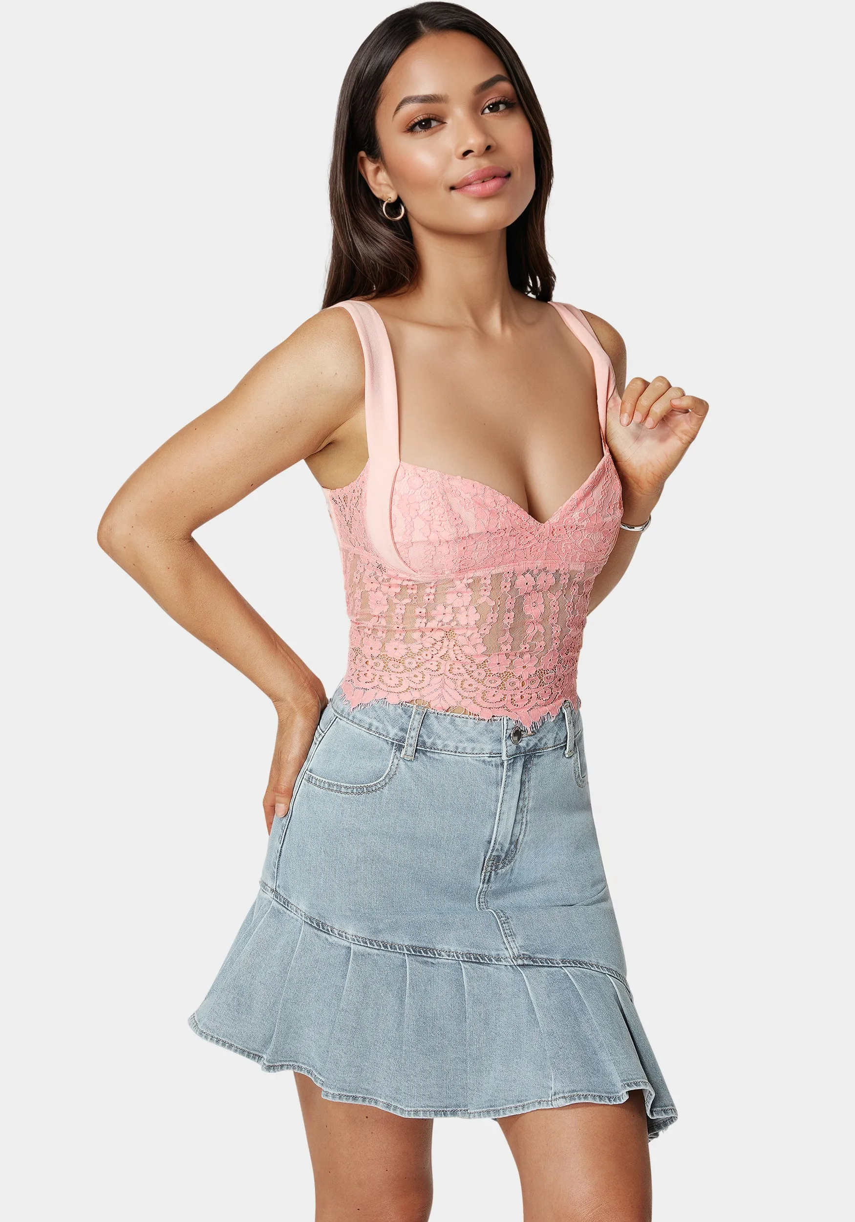 Lace Sweetheart Top