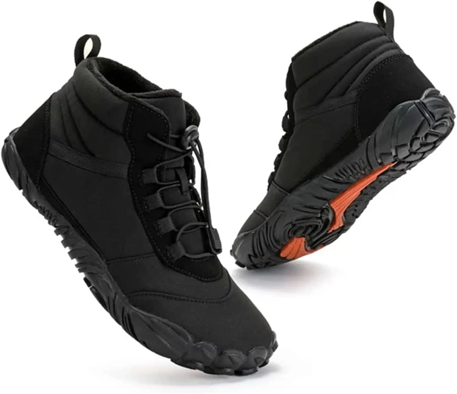 Mens Winter Trekking Backpacking Snow Boots Water Resistant Shoes Anti-Slip Fully Fur Lined Casual Lightweight Hiking Boot Men's High Top Barefoot Shoes Minimalist Trail Running Shoes Ankle Boots