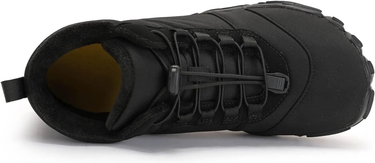 Mens Winter Trekking Backpacking Snow Boots Water Resistant Shoes Anti-Slip Fully Fur Lined Casual Lightweight Hiking Boot Men's High Top Barefoot Shoes Minimalist Trail Running Shoes Ankle Boots