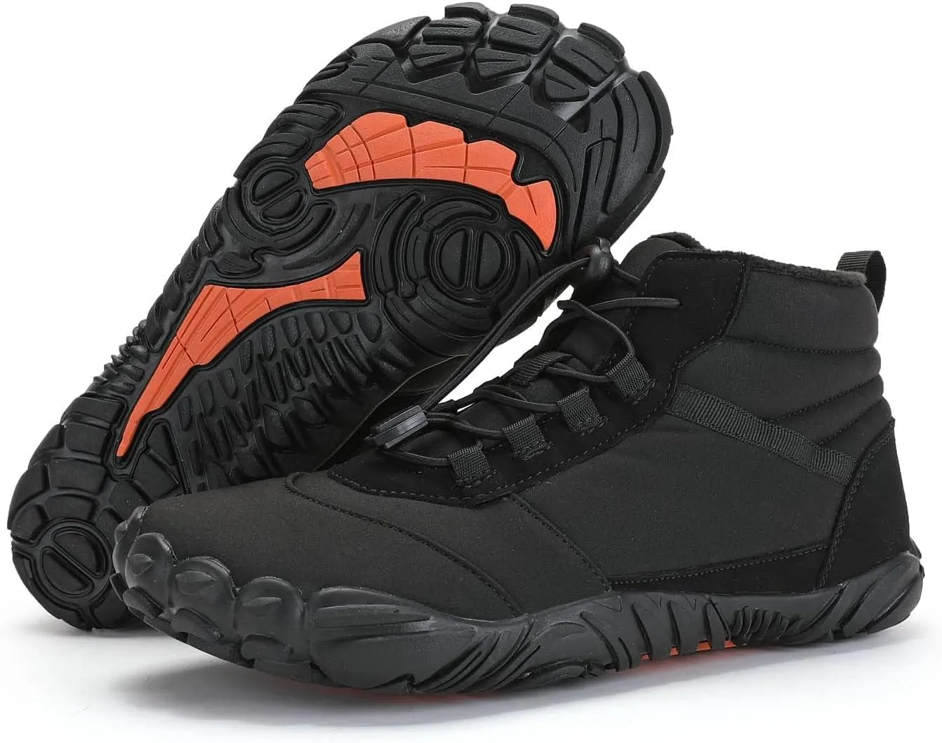 Mens Winter Trekking Backpacking Snow Boots Water Resistant Shoes Anti-Slip Fully Fur Lined Casual Lightweight Hiking Boot Men's High Top Barefoot Shoes Minimalist Trail Running Shoes Ankle Boots