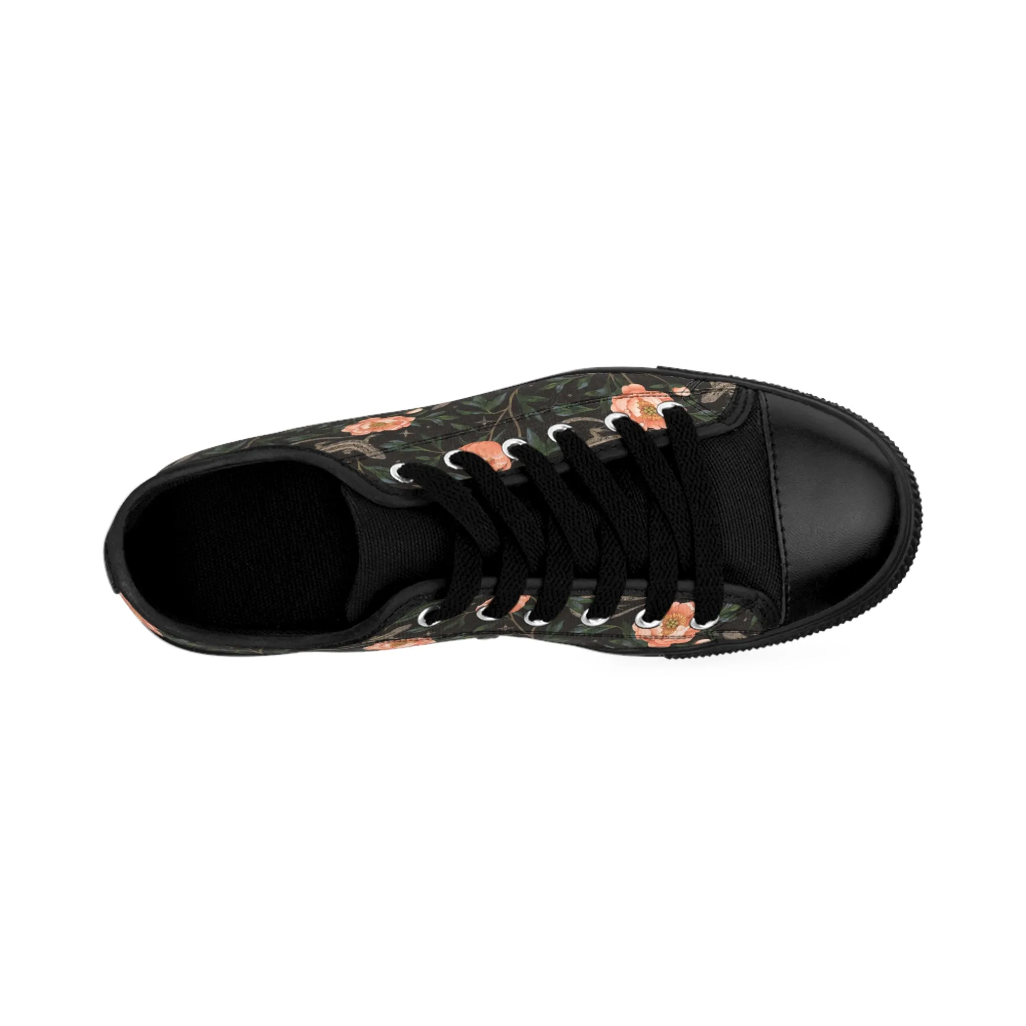 Pink Rose and Lizards Women's Sneakers