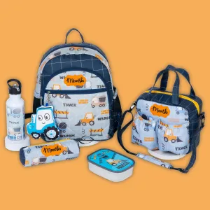 School Bag Set - Blue Truck