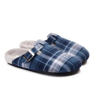 Snuggs Clogs Dark Blue X Light Grey Checkered