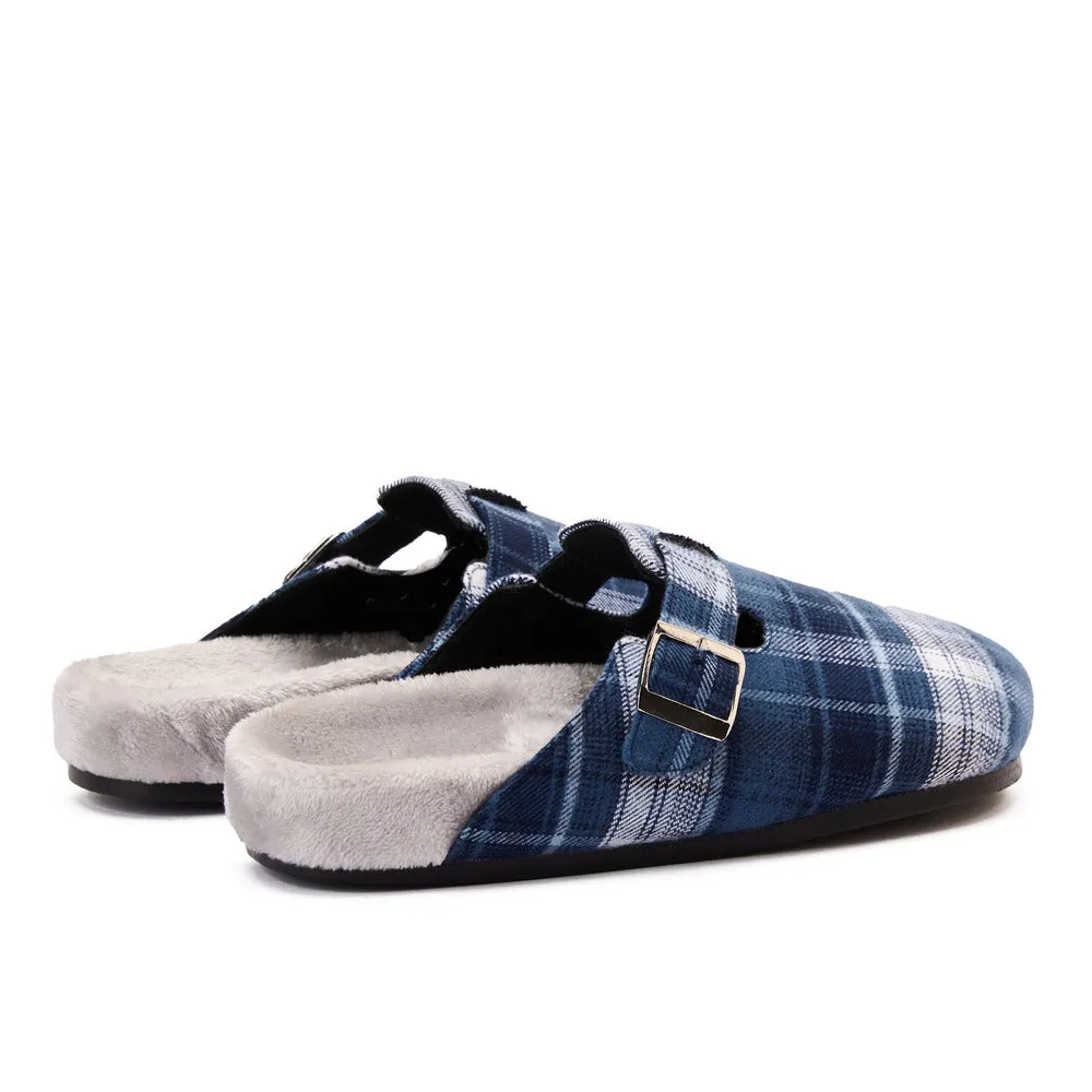 Snuggs Clogs Dark Blue X Light Grey Checkered