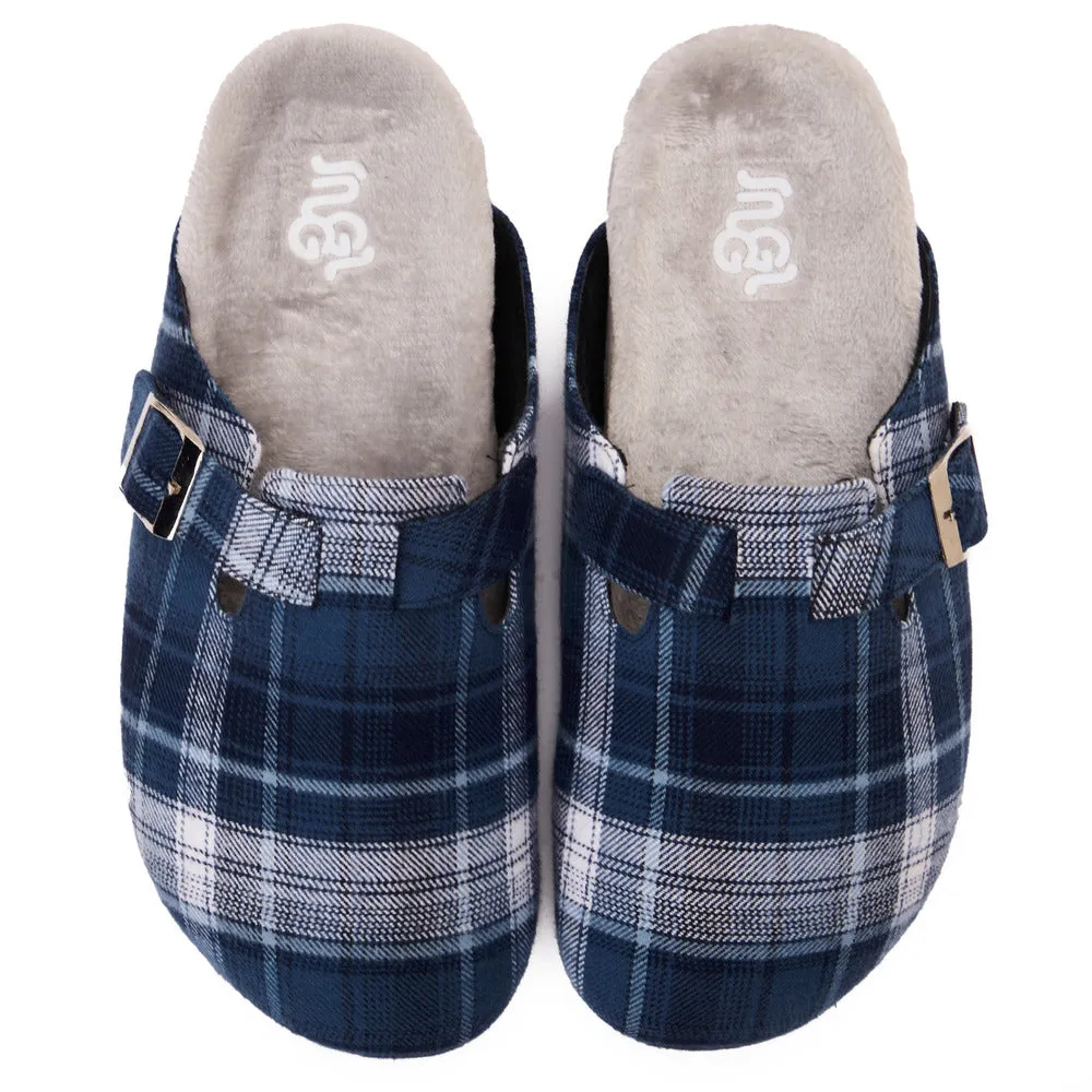 Snuggs Clogs Dark Blue X Light Grey Checkered