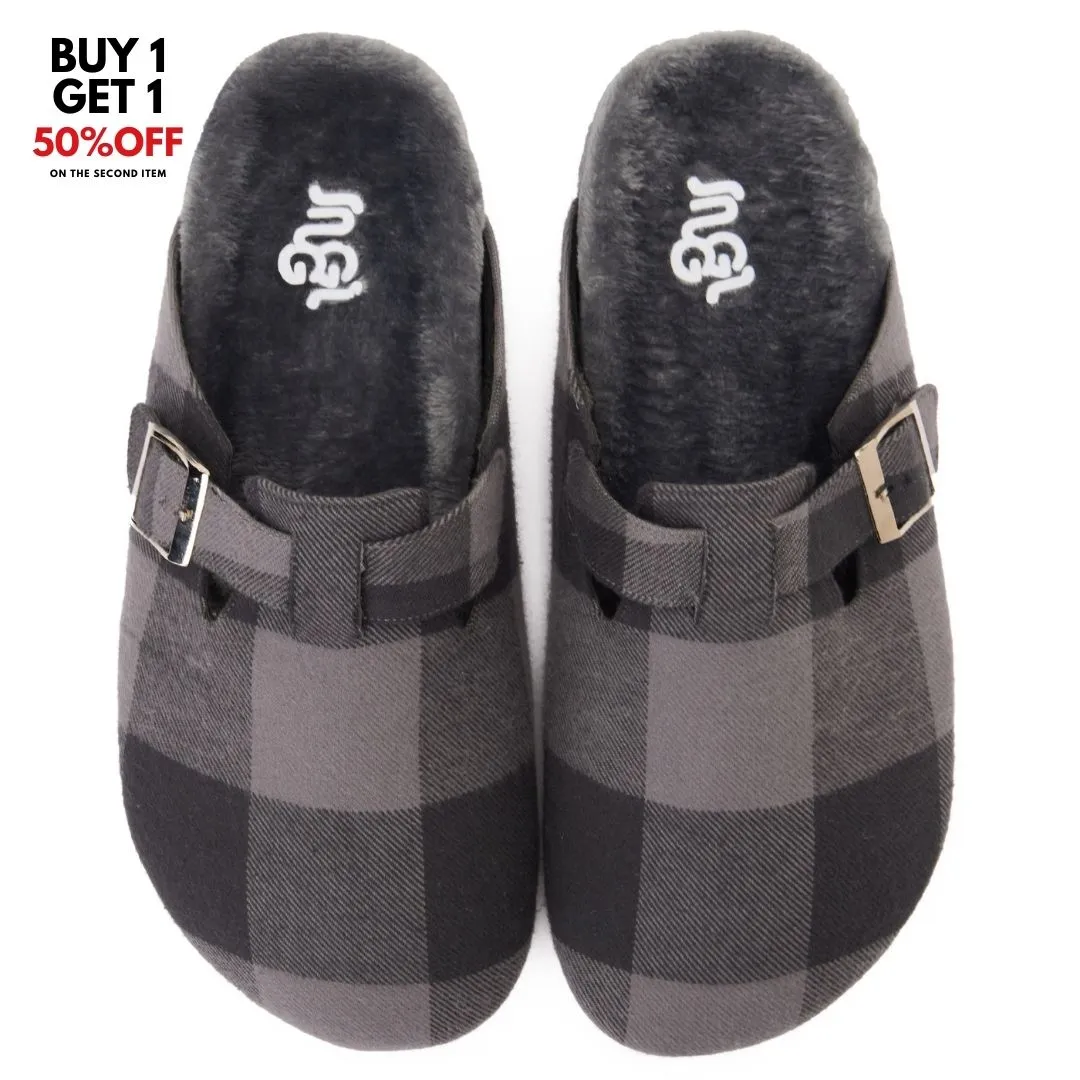 Snuggs Clogs Dark Grey x Light Grey Checkered
