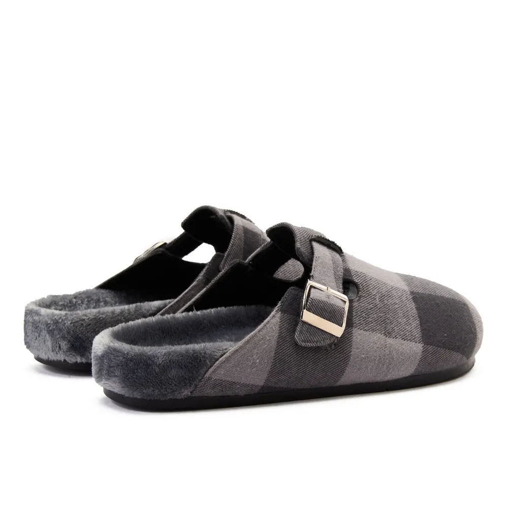 Snuggs Clogs Dark Grey x Light Grey Checkered
