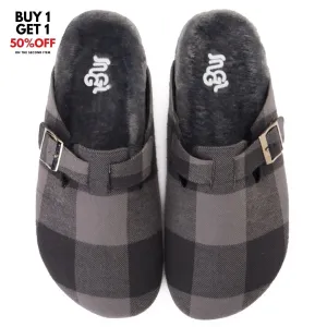 Snuggs Clogs Dark Grey x Light Grey Checkered