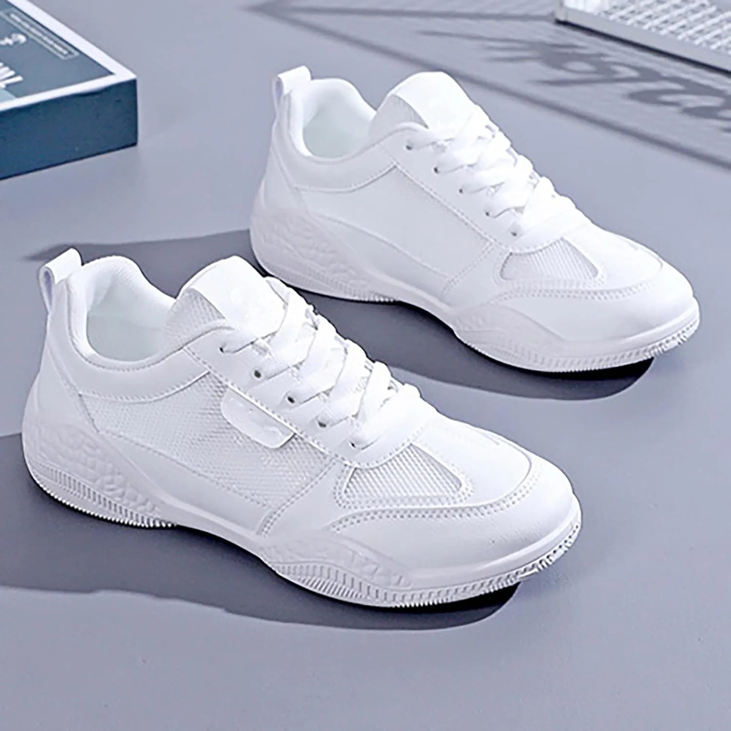 Womens Sneakers Air Cushion Running Shoes Lace Up Slip On Shoes Women Lightweight Casual Shoes for Fall Fashion Sneakers Slip On Tennis Shoe Trainers Shoe